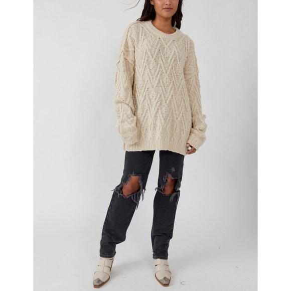 FREE PEOPLE Isla Cable Tunic / Tea - Picture 9 of 11